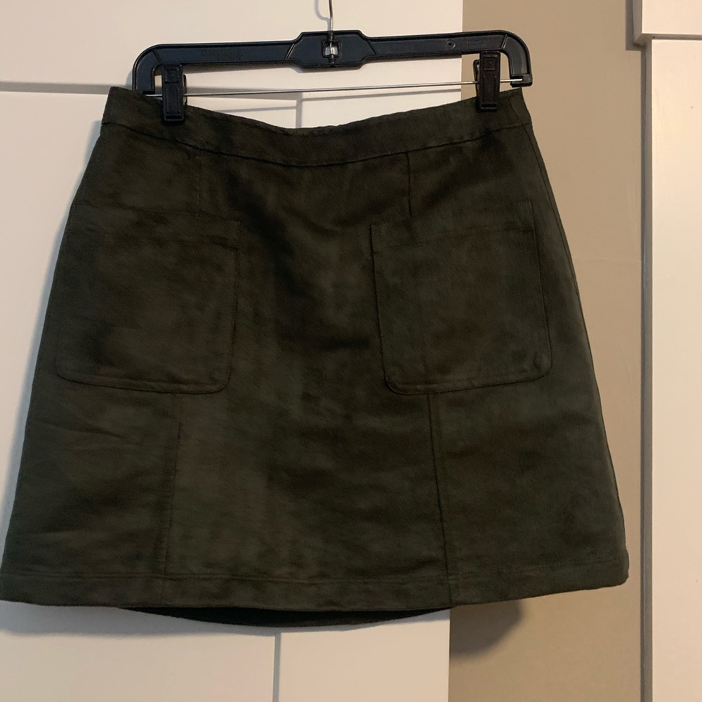 Dark green suede old navy skirt